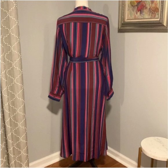 Figue Elena Long-Sleeve Multi-Striped Dress Size M NWOT - Picture 8 of 12